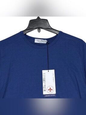 Mida Undici Men's Medium Blue  T-Shirt Short Sleeve Crew Neck Italy NEW
